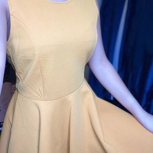 yellow skater dress